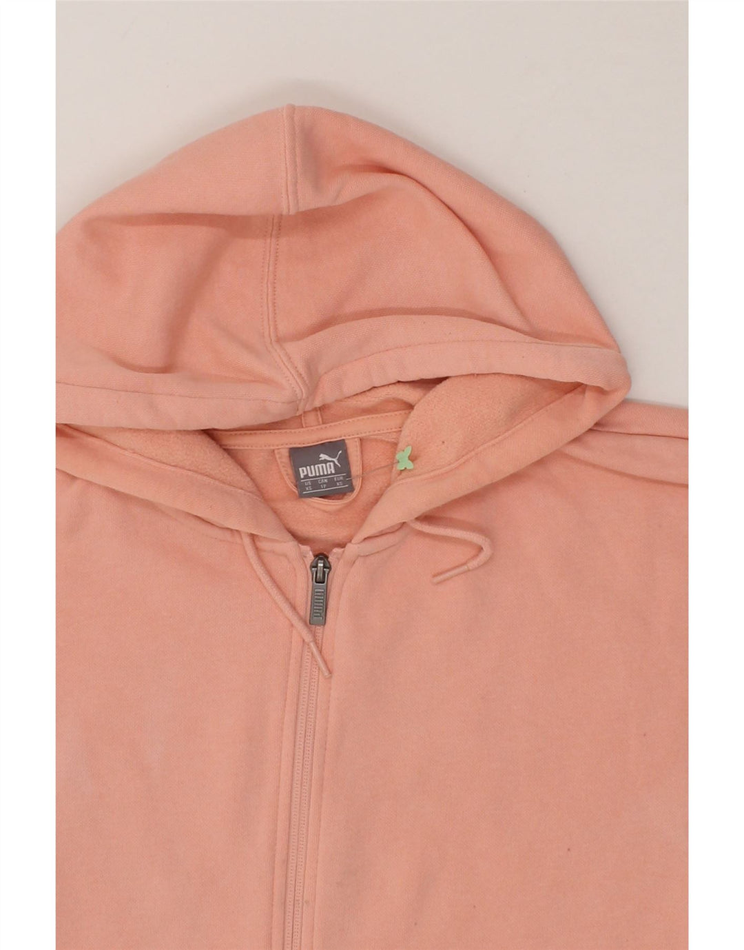 PUMA Womens Zip Hoodie Sweater UK 6 XS Pink Cotton Vintage Puma and Second-Hand Puma from Messina Hembry 