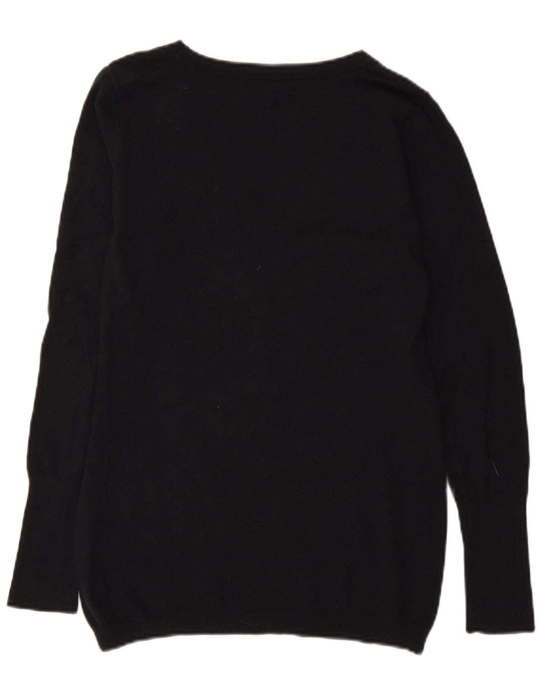 Gap Womens Button Neck Jumper Sweater UK 14 Medium Black Cotton