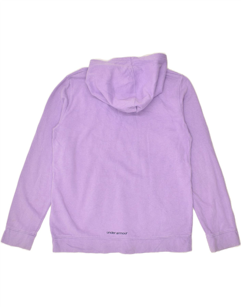 UNDER ARMOUR Girls Graphic Hoodie Jumper 13-14 Years XL Purple Cotton | Vintage Under Armour | Thrift | Second-Hand Under Armour | Used Clothing | Messina Hembry 