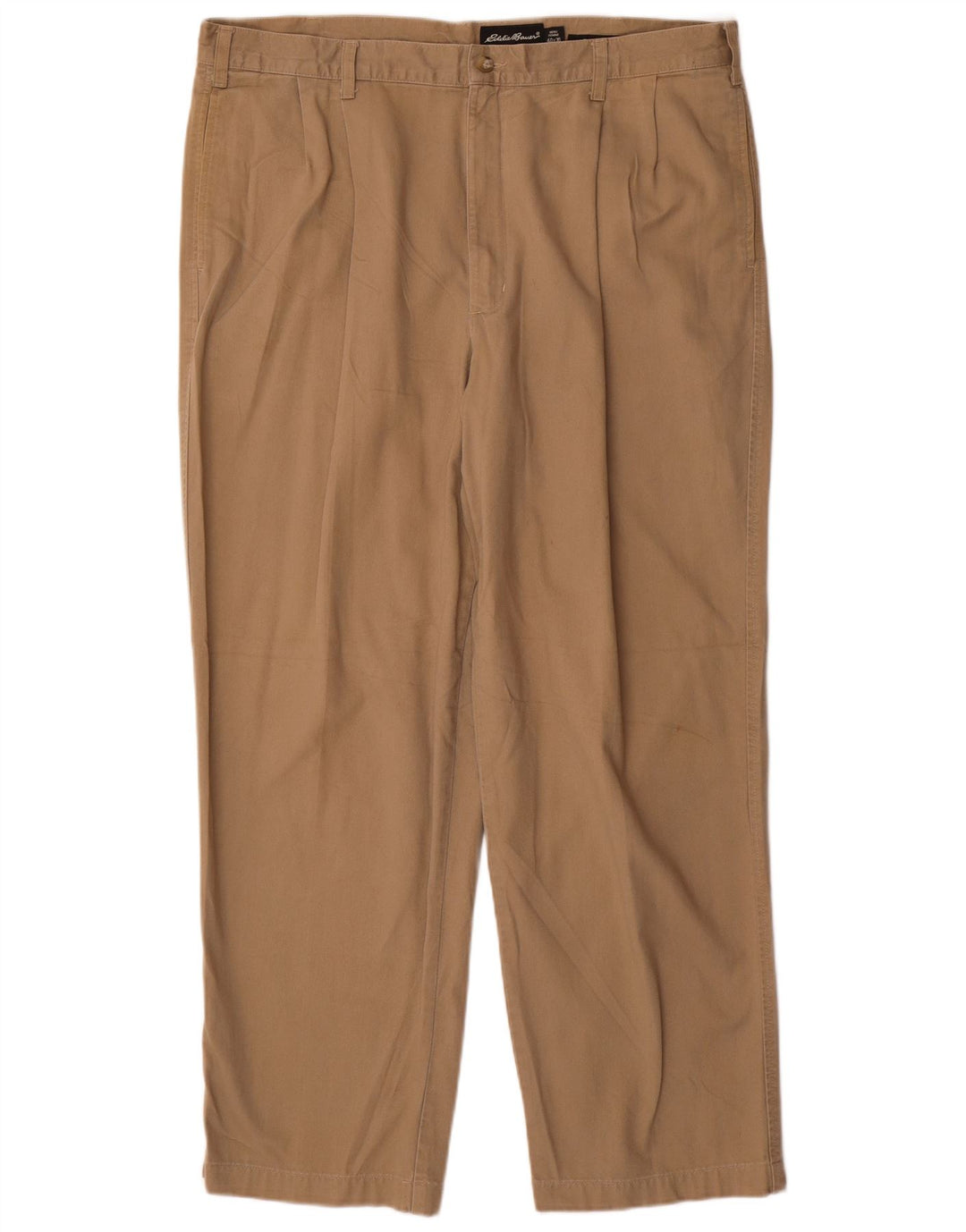 Eddie Bauer Mens Straight Pegged Chino Trousers W40 L30 Brown Cotton