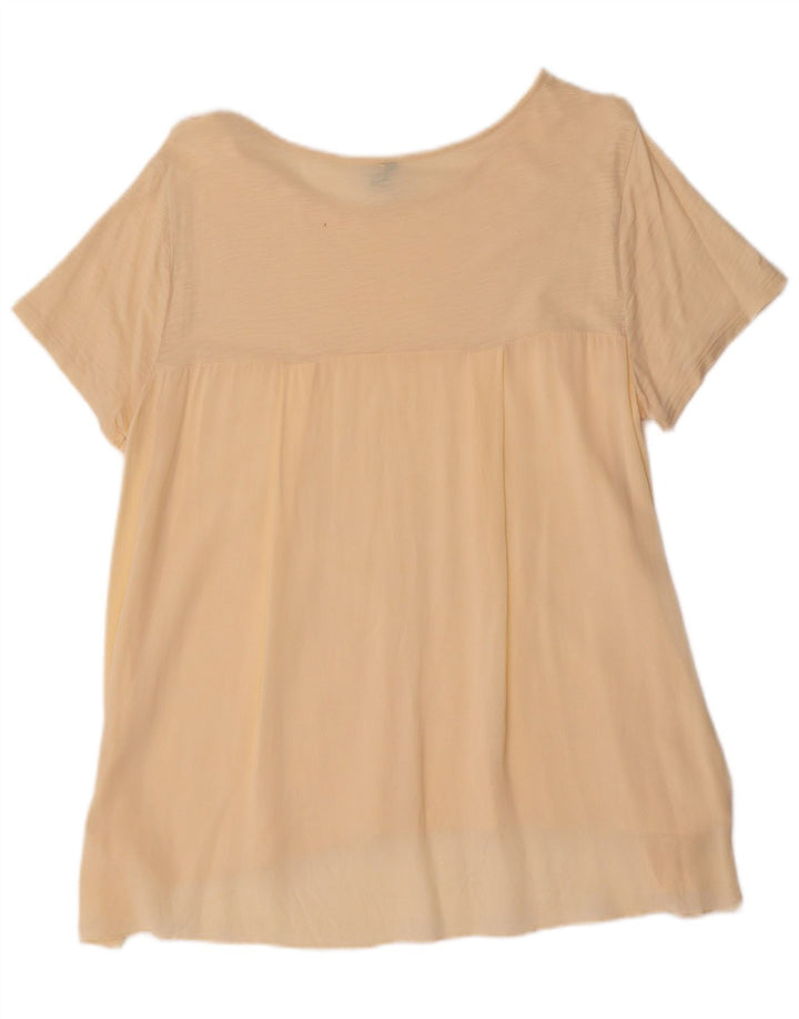 BENETTON Womens T-Shirt Top UK 16 Large Beige