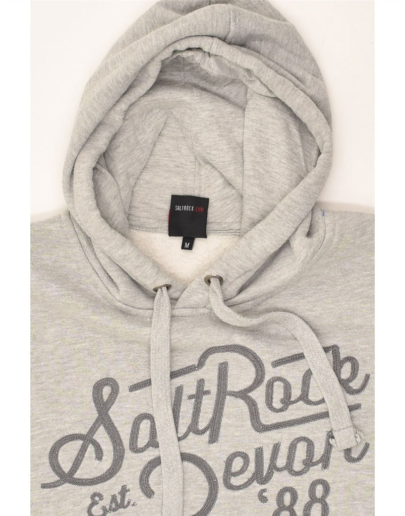 SALTROCK Mens Graphic Hoodie Jumper Medium Grey Cotton | Vintage Saltrock | Thrift | Second-Hand Saltrock | Used Clothing | Messina Hembry 