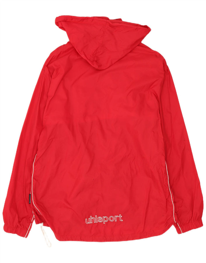 Uhlsport Mens Hooded Rain Jacket UK 40 Large Red Polyester