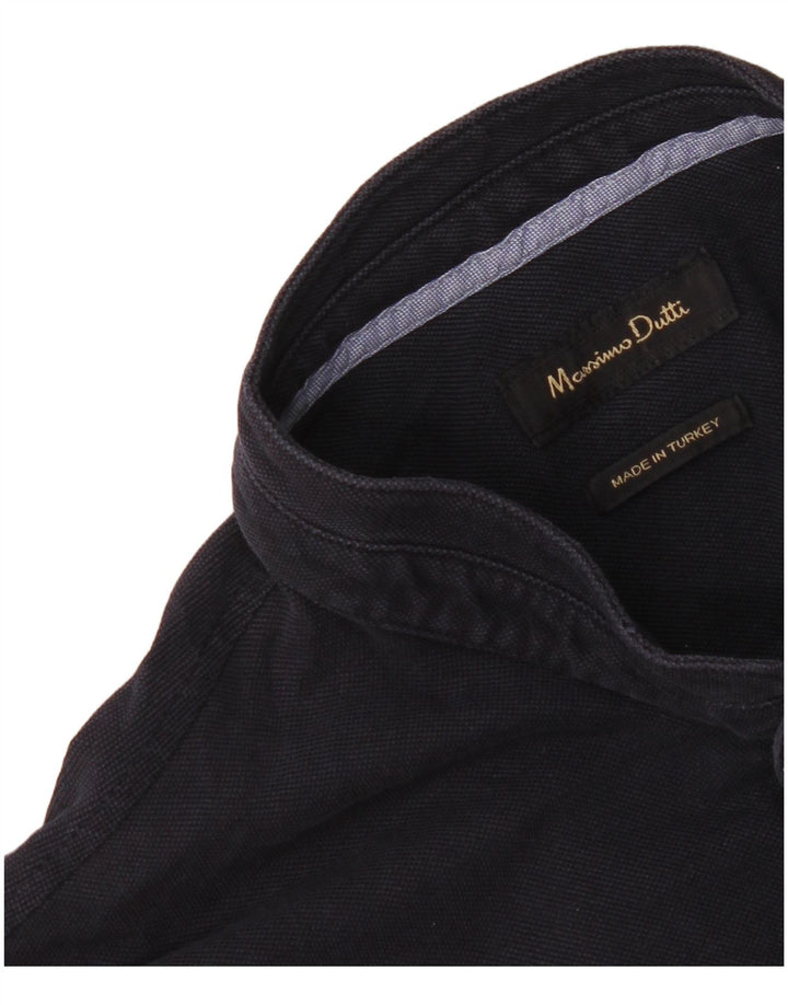Massimo Dutti Mens Polo Shirt Large Navy Blue