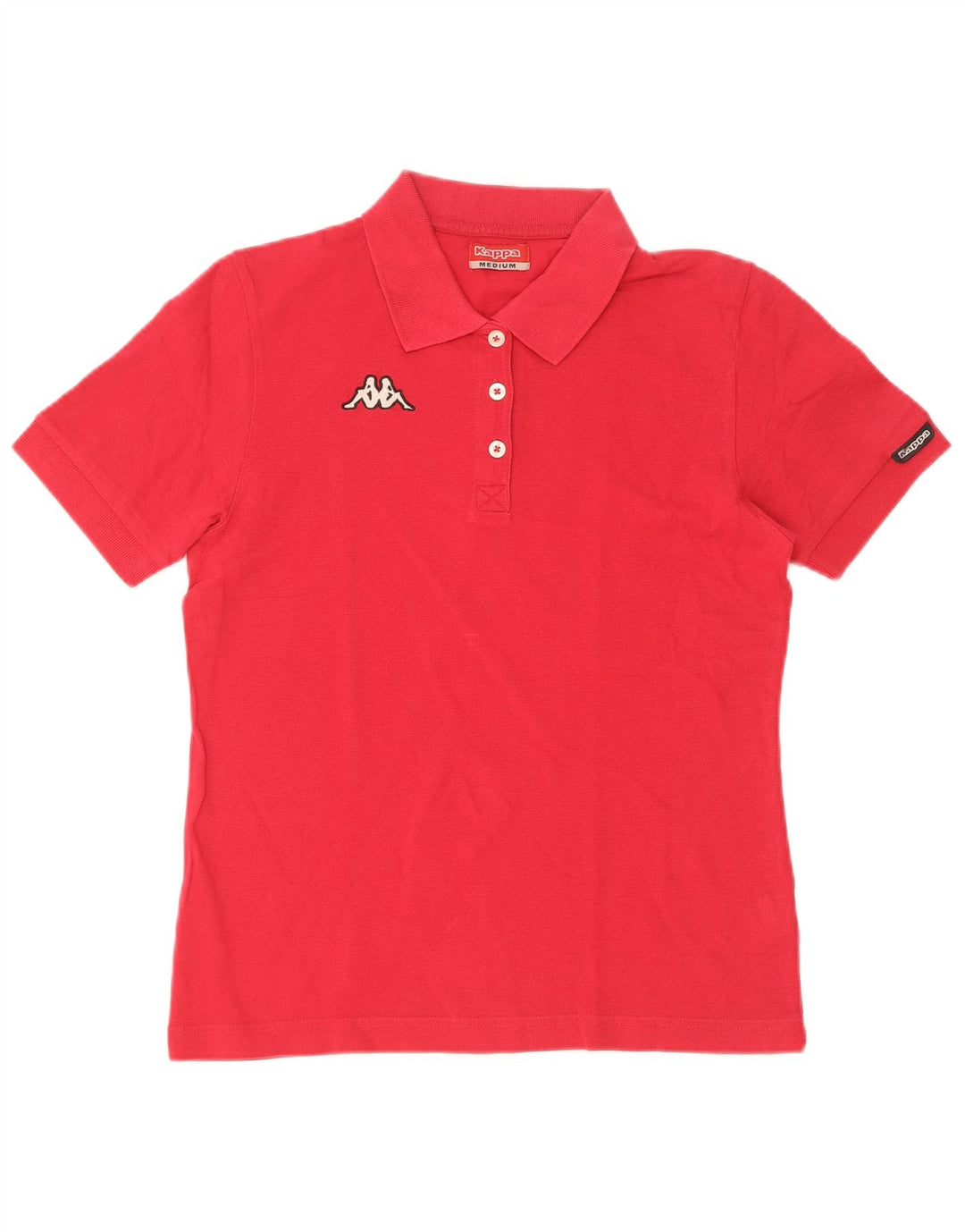 Kappa Womens Polo Shirt UK 12 Medium Pink Cotton