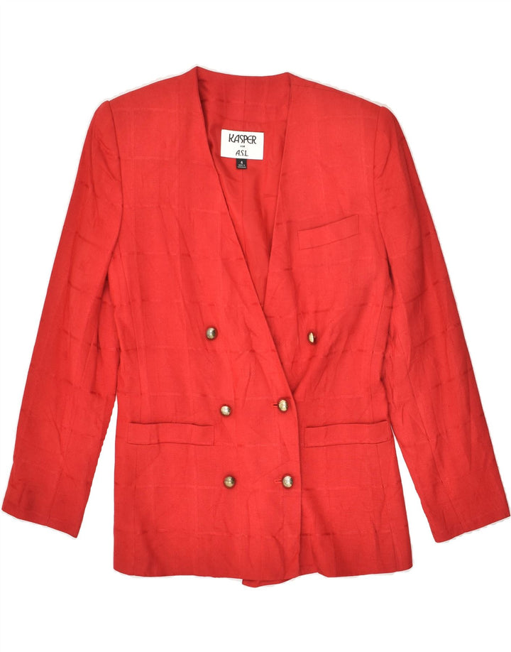 VINTAGE Womens Loose Fit Double Breasted Blazer Jacket US 4 Small Red | Vintage Vintage | Thrift | Second-Hand Vintage | Used Clothing | Messina Hembry 