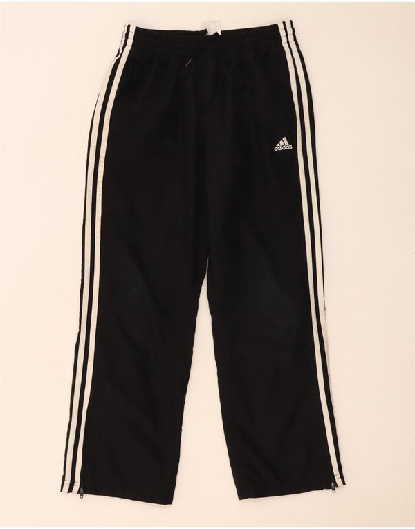 Adidas Girls Tracksuit Trousers 11-12 Years Black Colourblock Polyester