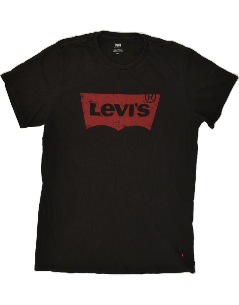 LEVI'S Mens Graphic T-Shirt Top Large Black | Vintage Levi's | Thrift | Second-Hand Levi's | Used Clothing | Messina Hembry 