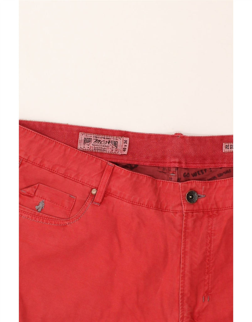 MARLBORO CLASSICS Mens Slim Casual Trousers W40 L34 Red | Vintage Marlboro Classics | Thrift | Second-Hand Marlboro Classics | Used Clothing | Messina Hembry 