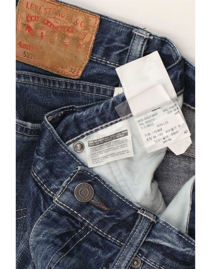 Levi's Mens 527 Bootcut Jeans W34 L32 Blue Cotton