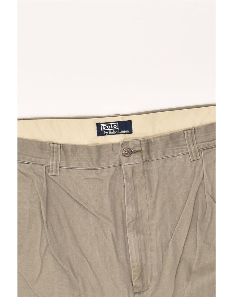 POLO RALPH LAUREN Mens Pegged Chino Trousers W48 L26 Grey Cotton | Vintage Polo Ralph Lauren | Thrift | Second-Hand Polo Ralph Lauren | Used Clothing | Messina Hembry 