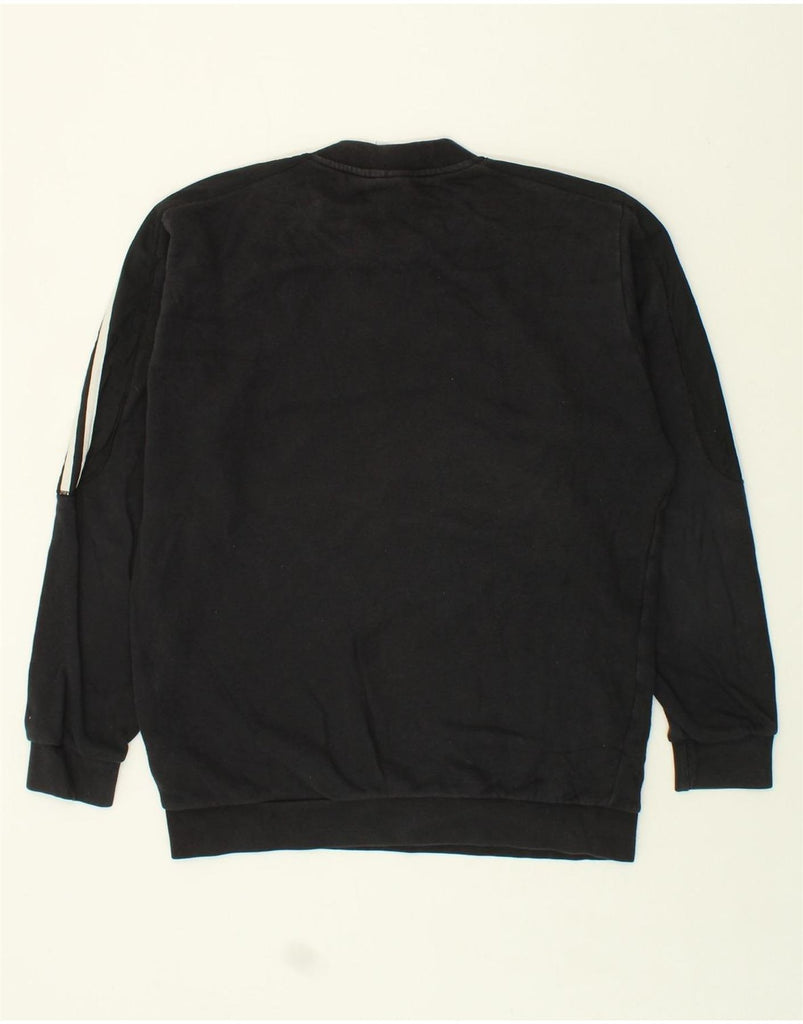 ADIDAS Mens Sweatshirt Jumper Medium Black Cotton | Vintage Adidas | Thrift | Second-Hand Adidas | Used Clothing | Messina Hembry 