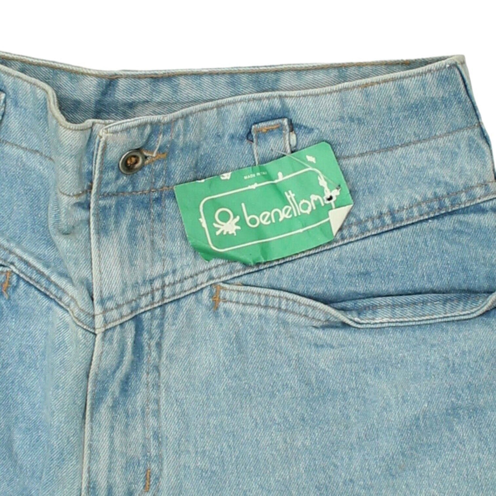 Benetton Womens Blue Wide Leg Tapered Jeans | Vintage High End Designer Denim | Vintage Messina Hembry | Thrift | Second-Hand Messina Hembry | Used Clothing | Messina Hembry 