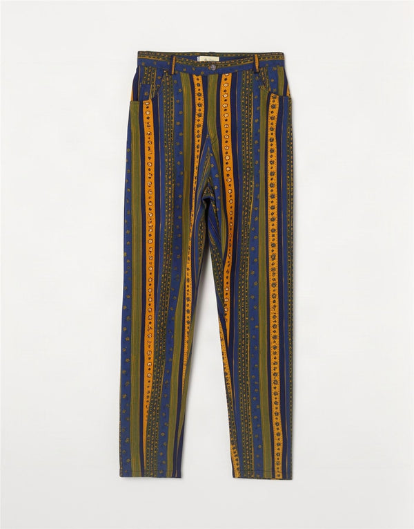 Vintage Womens Casual Trousers IT 42 Medium W30 L26 Multicoloured Striped