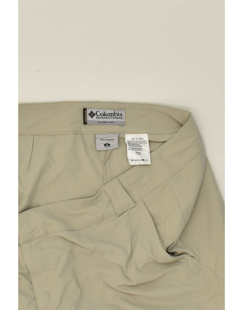 COLUMBIA Womens Mini Skirt US 16 2XL W38 Khaki Nylon | Vintage Columbia | Thrift | Second-Hand Columbia | Used Clothing | Messina Hembry 