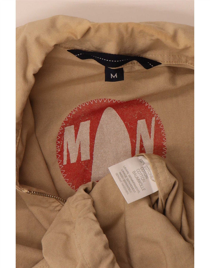 Murphy & Nye Mens Bomber Jacket UK 38 Medium Beige Cotton