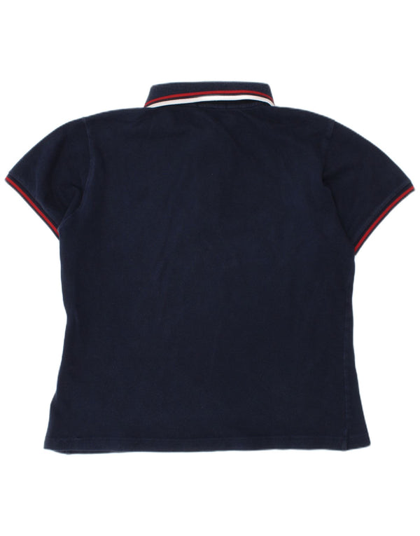 Fred Perry Girls Polo Shirt 11-12 Years Navy Blue Cotton