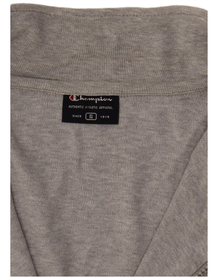 Champion Womens Oversized Tracksuit Top Jacket UK 10 Small Grey Flecked