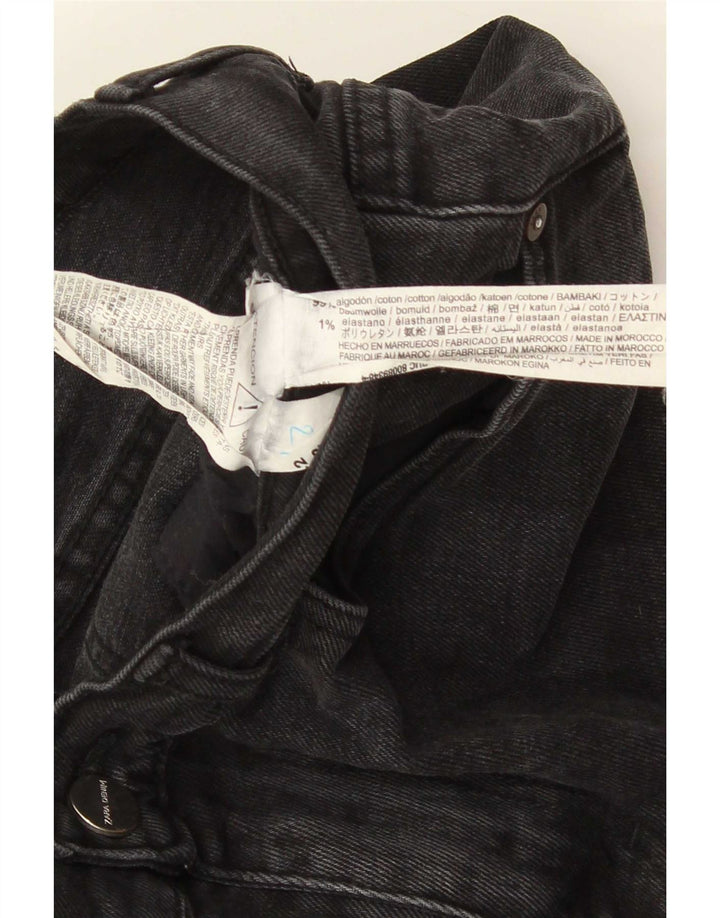 Zara Mens Slim Jeans EU 42 Large W32 L30 Black Cotton