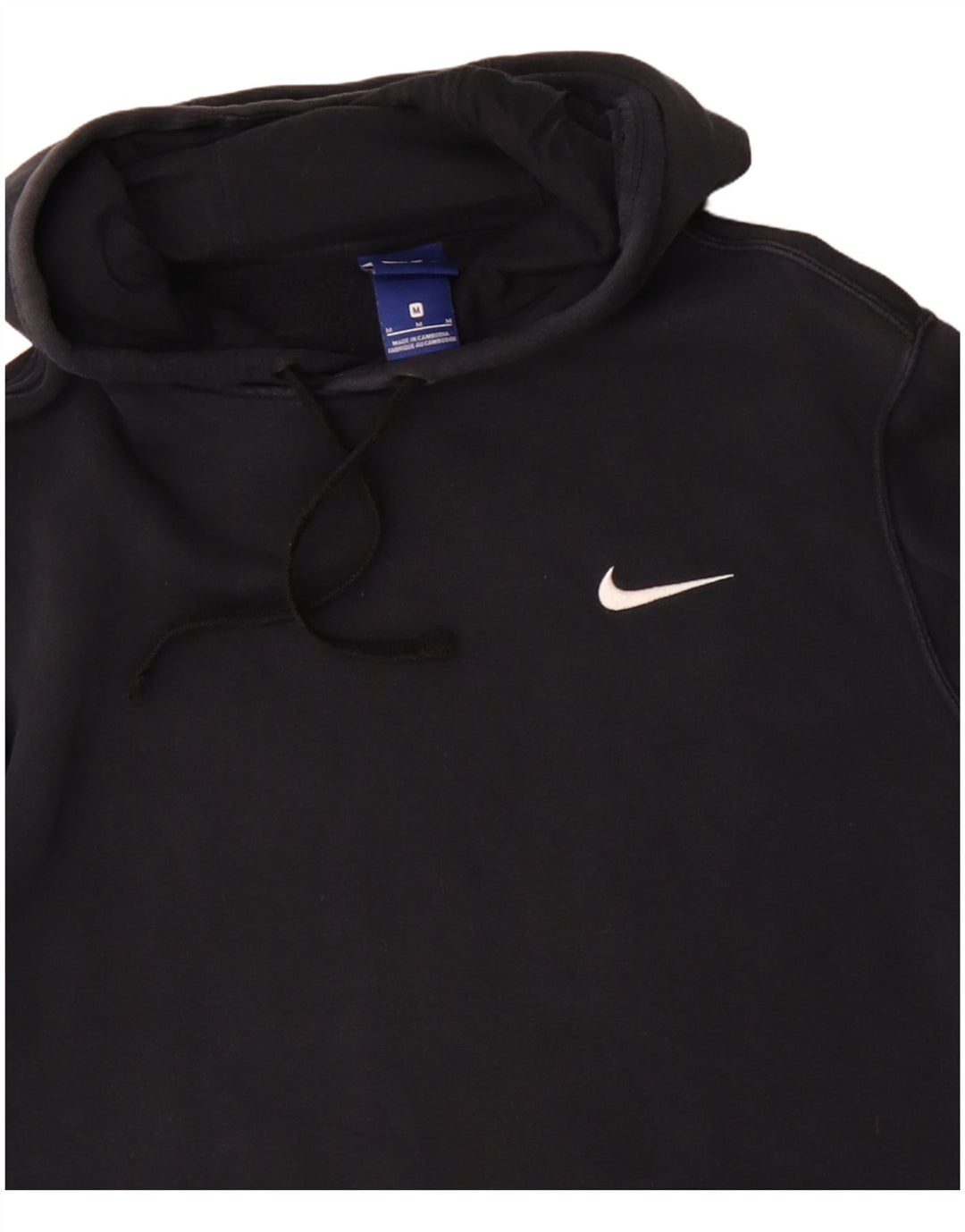 Nike Mens Hoodie Jumper Medium Black Cotton
