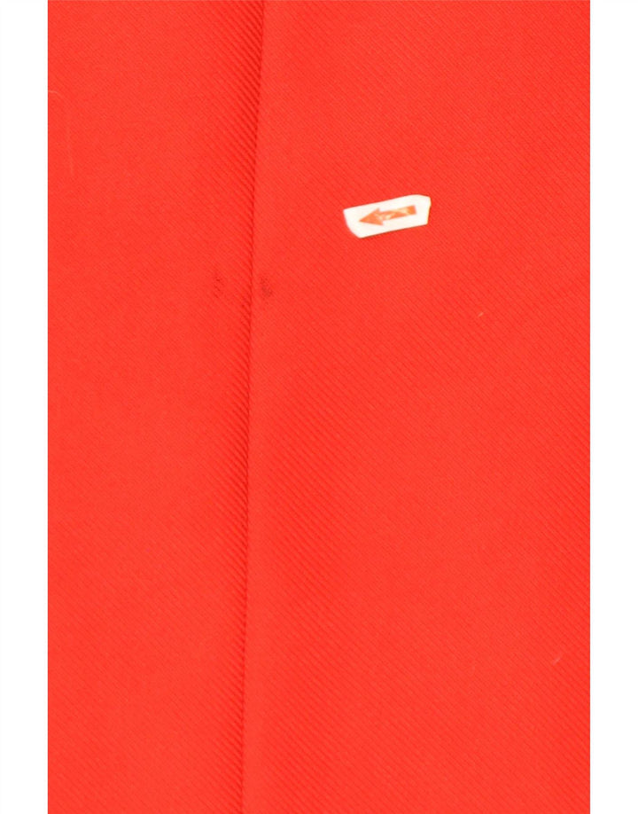 Zara Womens 3/4 Sleeve Oversized Overcoat UK 10 Small Red Polyester