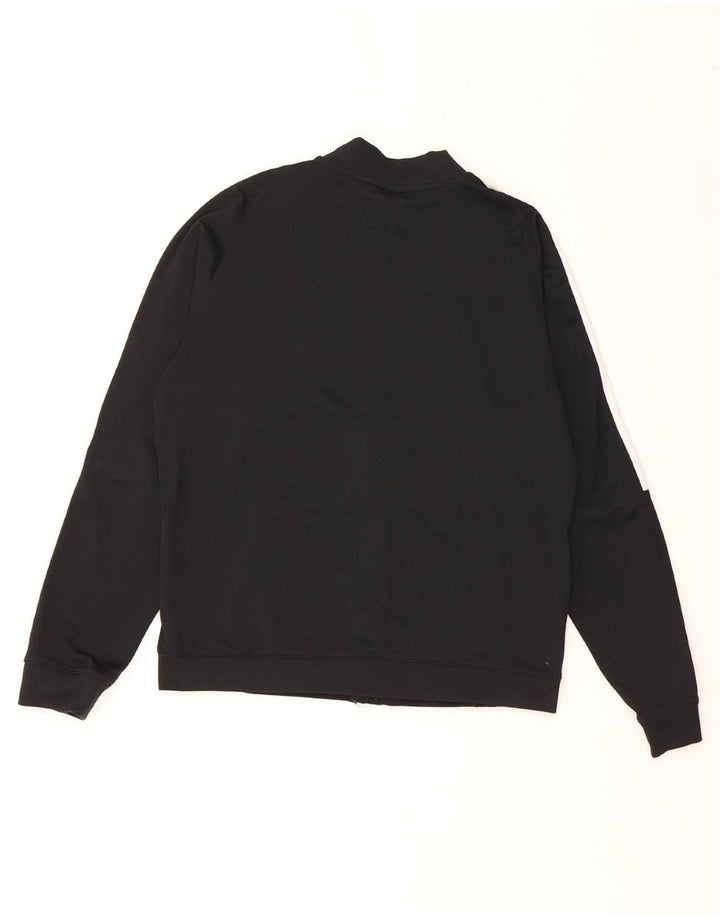 NIKE Boys Dri Fit Tracksuit Top Jacket 13-14 Years XL Black Colourblock