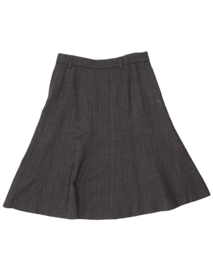 J. Crew Womens A-Line Skirt US 2 XS W28  Grey Herringbone Wool