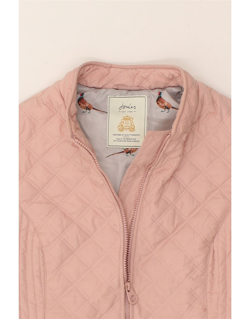 JOULES Womens Quilted Gilet UK 12 Medium Pink Polyester | Vintage Joules | Thrift | Second-Hand Joules | Used Clothing | Messina Hembry 