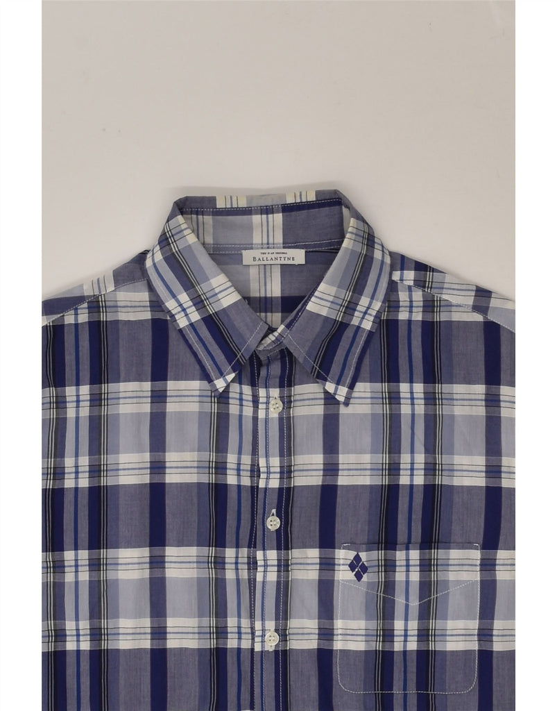 BALLANTYNE Boys Shirt 13-14 Years Navy Blue Check Cotton | Vintage Ballantyne | Thrift | Second-Hand Ballantyne | Used Clothing | Messina Hembry 