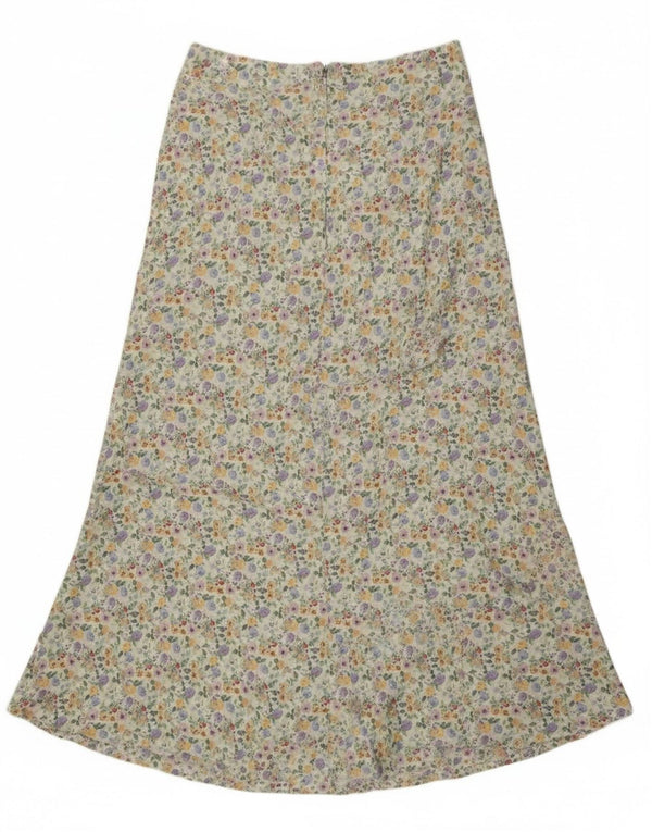 Zara Womens High Waist Maxi Skirt Small W26 Multicoloured Floral Polyester