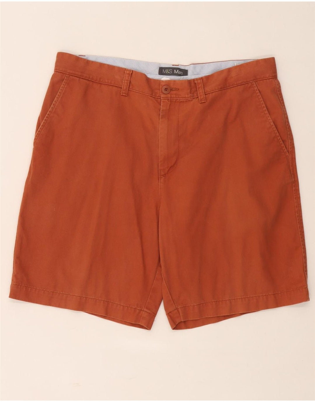 Marks & Spencer Mens Chino Shorts W36 Large  Orange Cotton