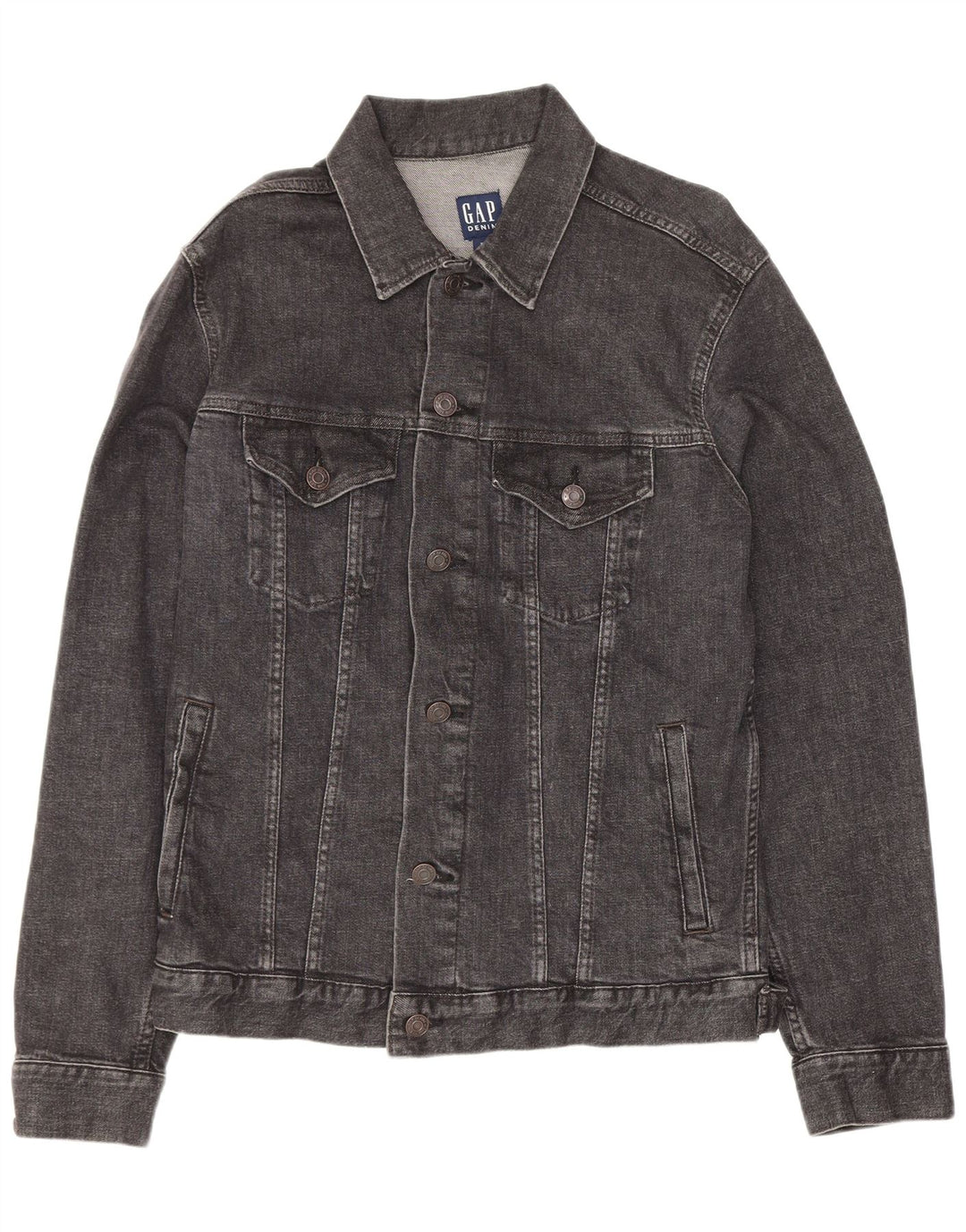 Gap Mens Denim Jacket UK 34 XS Grey Cotton
