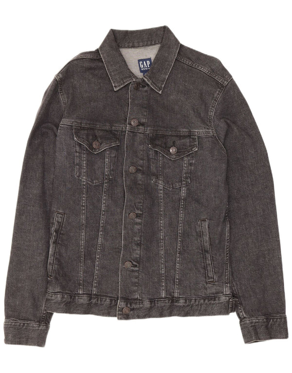 Gap Mens Denim Jacket UK 34 XS Grey Cotton