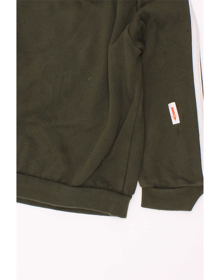 Adidas Boys Graphic Sweatshirt Jumper 3-4 Years Green Cotton
