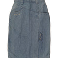 VINTAGE Womens Denim Skirt IT 44 Medium W26 Blue Cotton Vintage Vintage and Second-Hand Vintage from Messina Hembry 