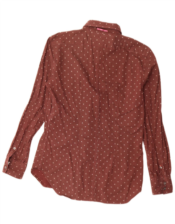 PAUL SMITH Mens Shirt Medium Red Spotted