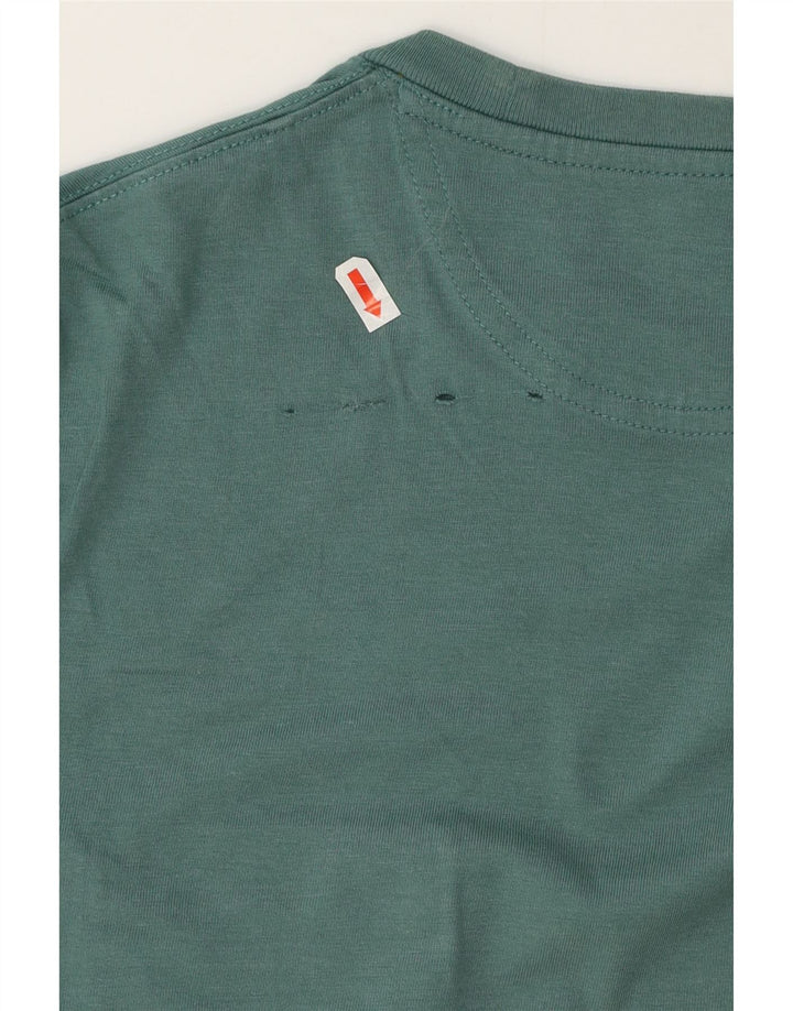 Timberland Mens Slim Fit T-Shirt Top Medium Green Cotton