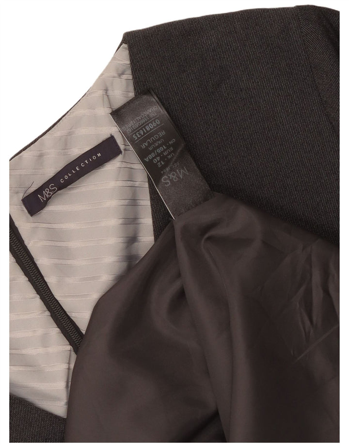 Marks & Spencer Womens Sheath Dress UK 12 Medium Grey Polyester