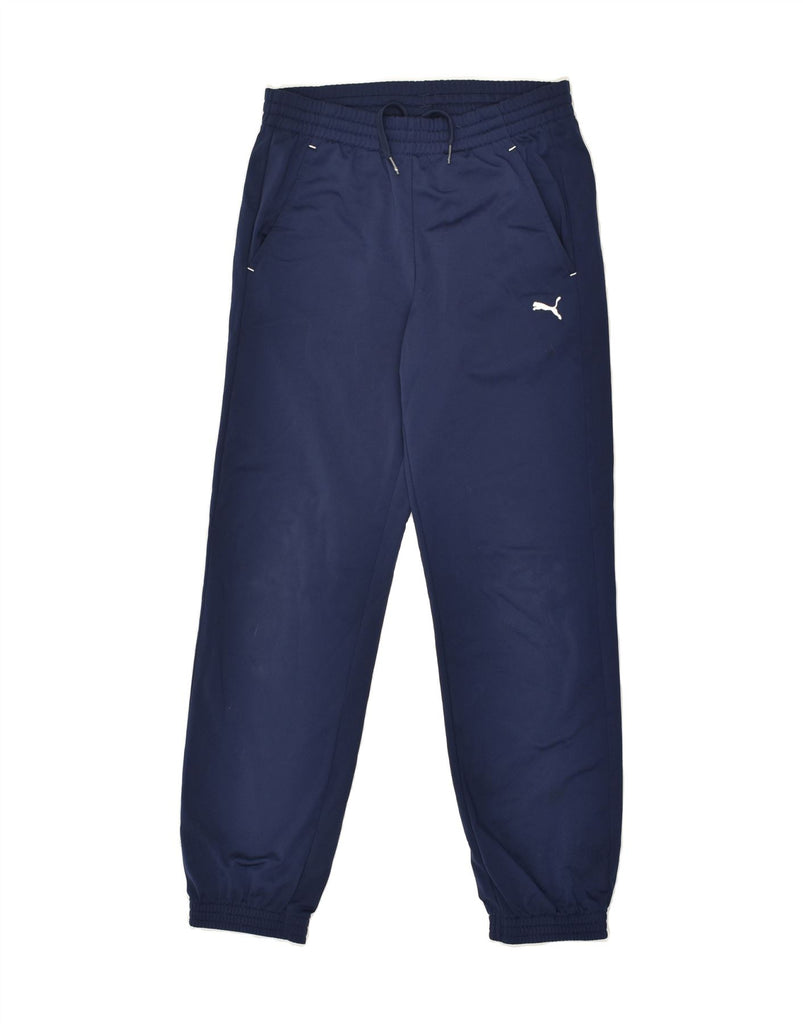 PUMA Boys Tracksuit Trousers Joggers 11-12 Years Navy Blue Polyester | Vintage Puma | Thrift | Second-Hand Puma | Used Clothing | Messina Hembry 