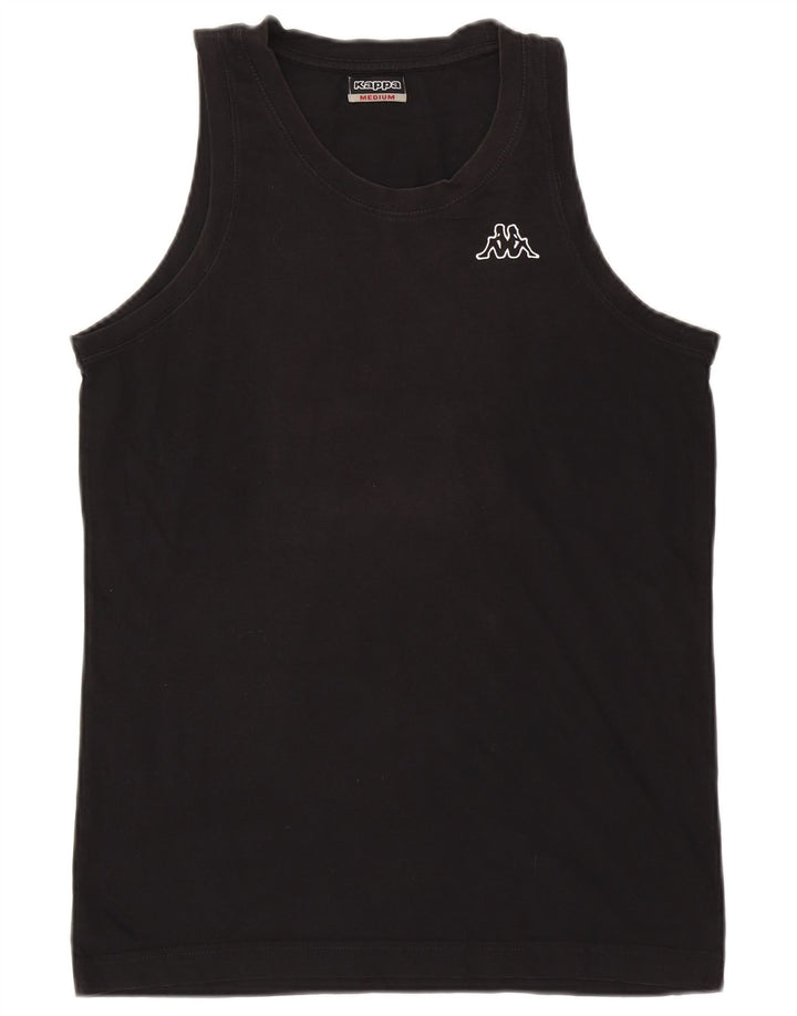 Kappa Mens Vest Top Medium Black Cotton