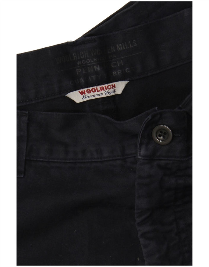 WOOLRICH Mens Straight Chino Trousers W34 L28 Navy Blue