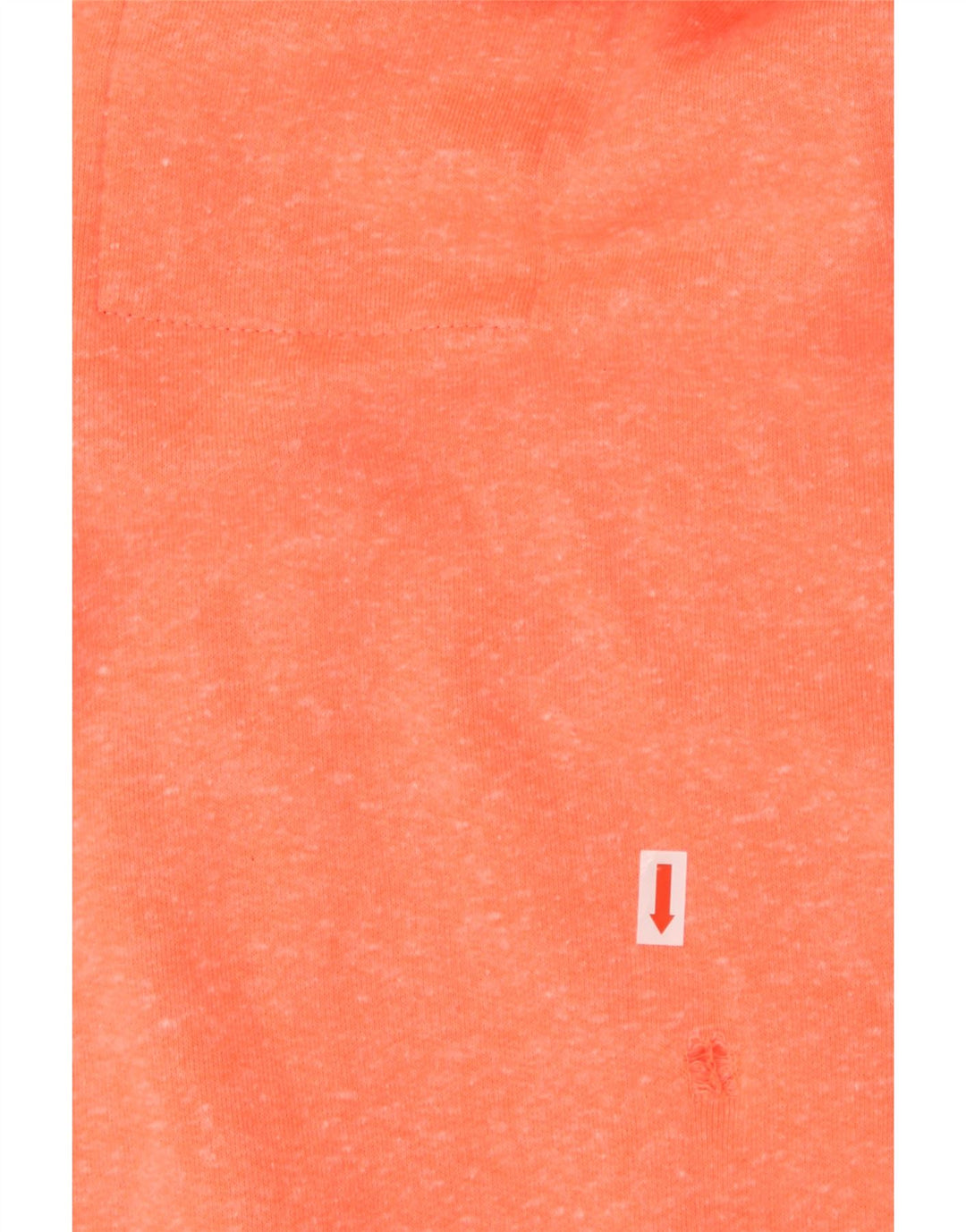 SUPERDRY Womens Graphic Zip Hoodie Sweater UK 10 Small Orange Flecked