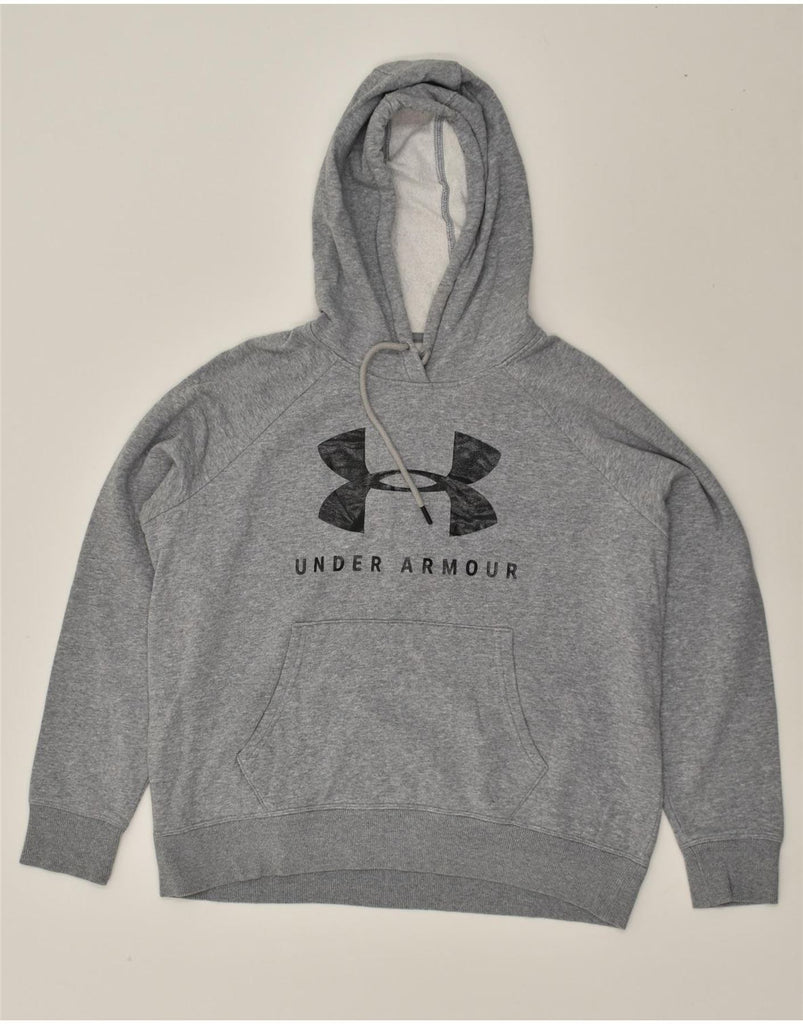 UNDER ARMOUR Mens Graphic Hoodie Jumper Medium Grey Cotton | Vintage Under Armour | Thrift | Second-Hand Under Armour | Used Clothing | Messina Hembry 