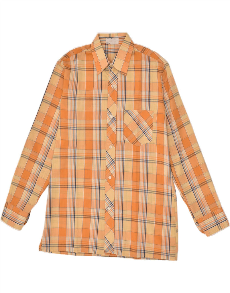 SOHAJ Mens Shirt Small Orange Check | Vintage Sohaj | Thrift | Second-Hand Sohaj | Used Clothing | Messina Hembry 