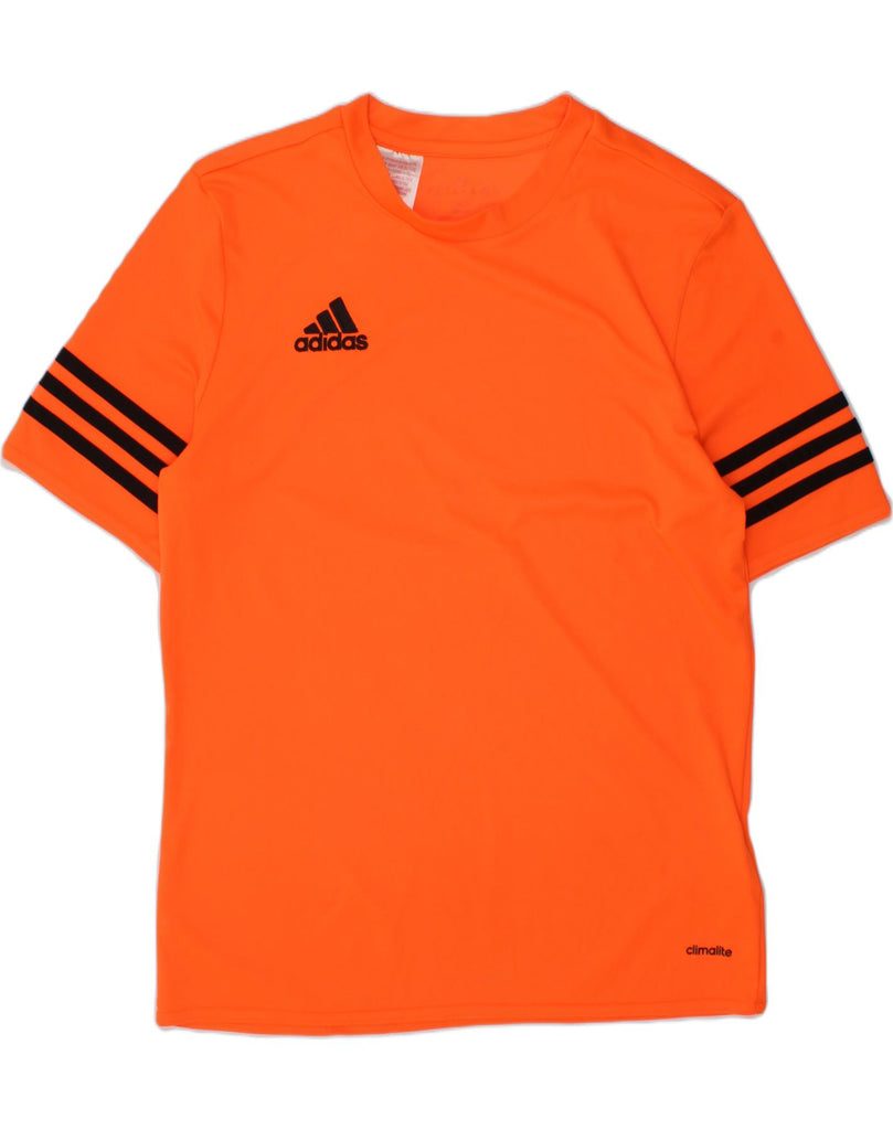 ADIDAS Boys Climalite T-Shirt Top 13-14 Years Orange Polyester | Vintage Adidas | Thrift | Second-Hand Adidas | Used Clothing | Messina Hembry 