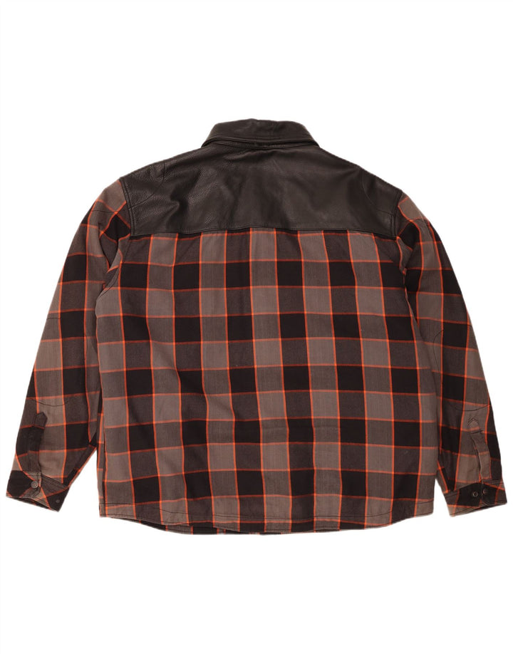 Vintage Mens Lumberjack Shirt 2XL Grey Check Cotton