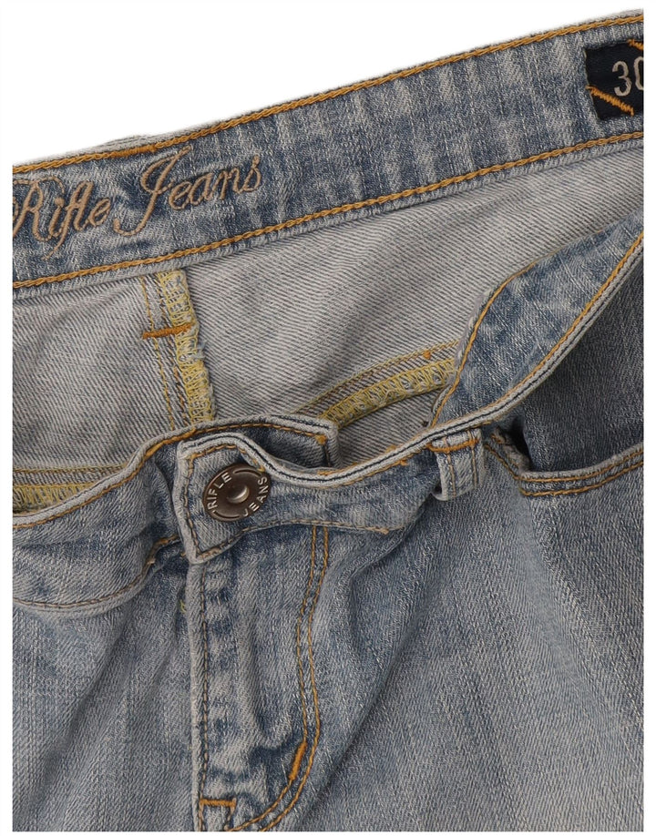 Rifle Mens Denim Shorts W30 Medium Blue
