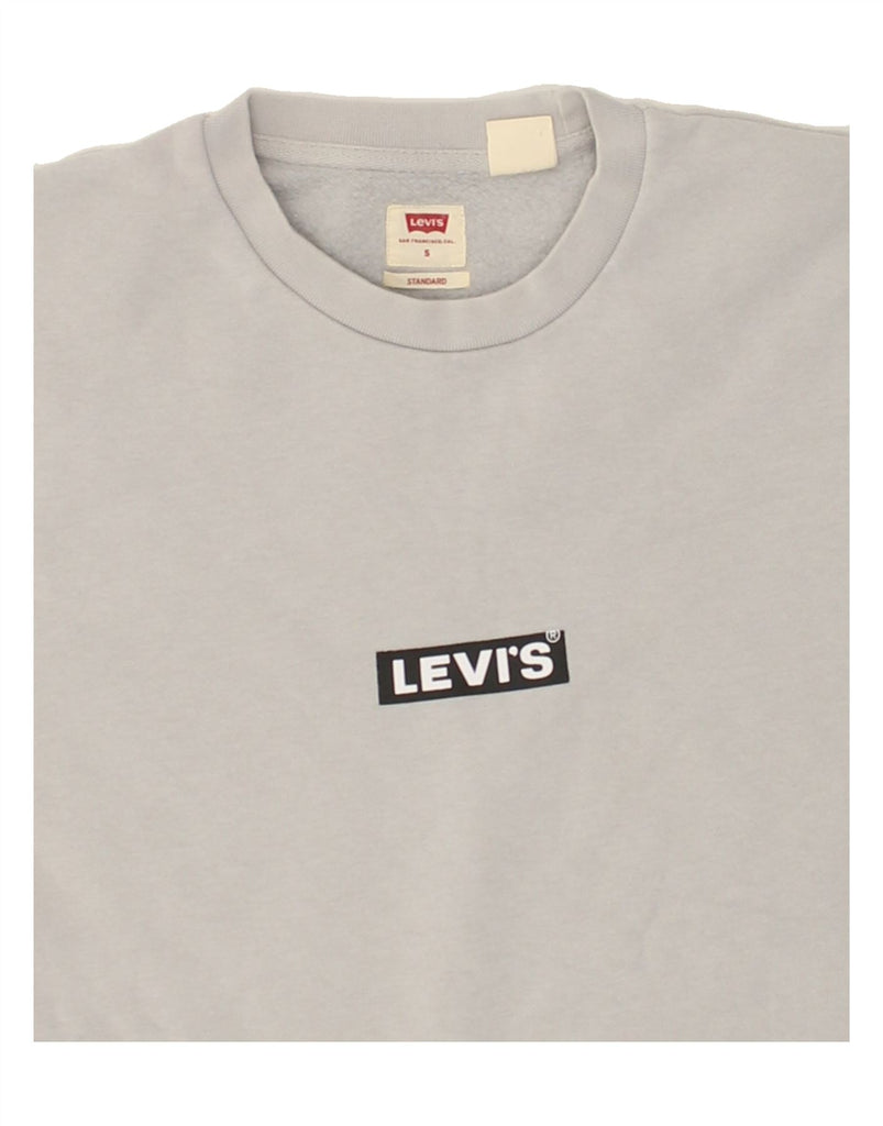 LEVI'S Mens Standard Graphic Sweatshirt Jumper Small Grey Cotton | Vintage Levi's | Thrift | Second-Hand Levi's | Used Clothing | Messina Hembry 