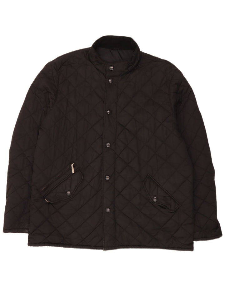 Barbour Mens Quilted Jacket UK 42 XL Black Polyester