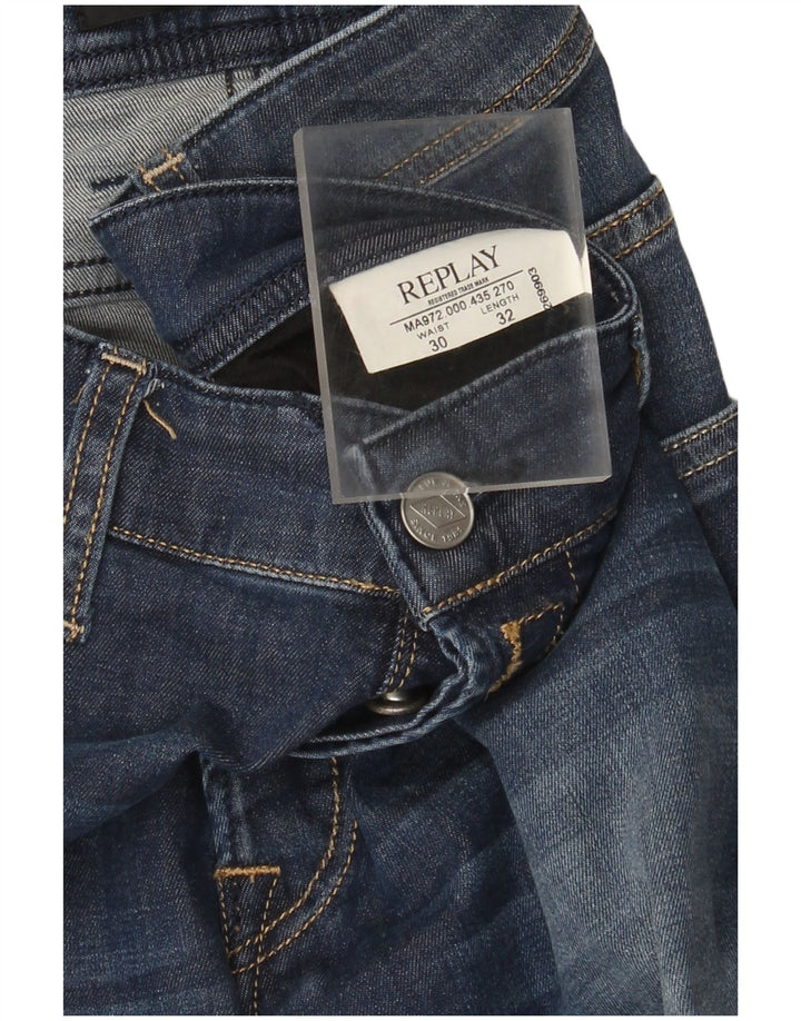 Replay Womens Grover Slim Jeans W30 L32 Navy Blue